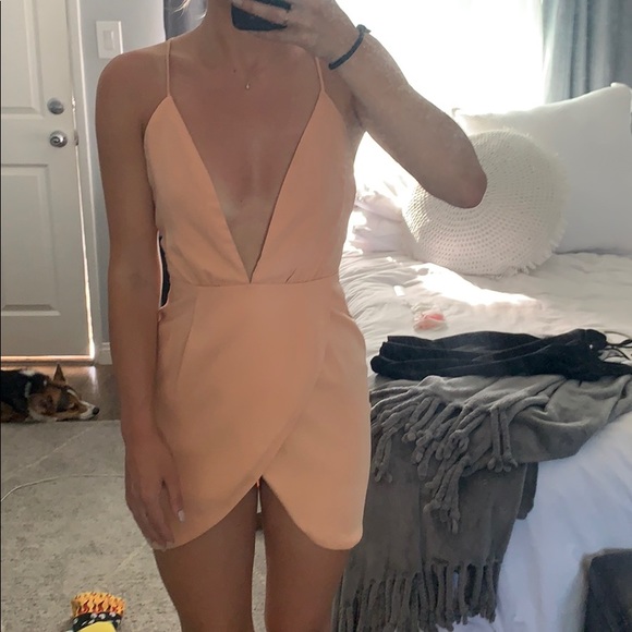 Blush Deep V Mini Dress - Picture 4 of 4